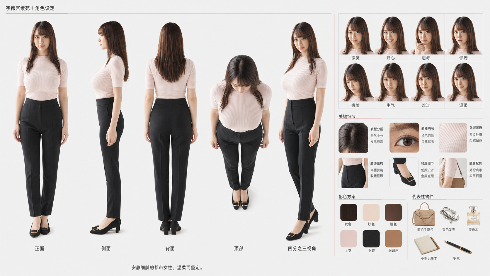 角色多视角设定图